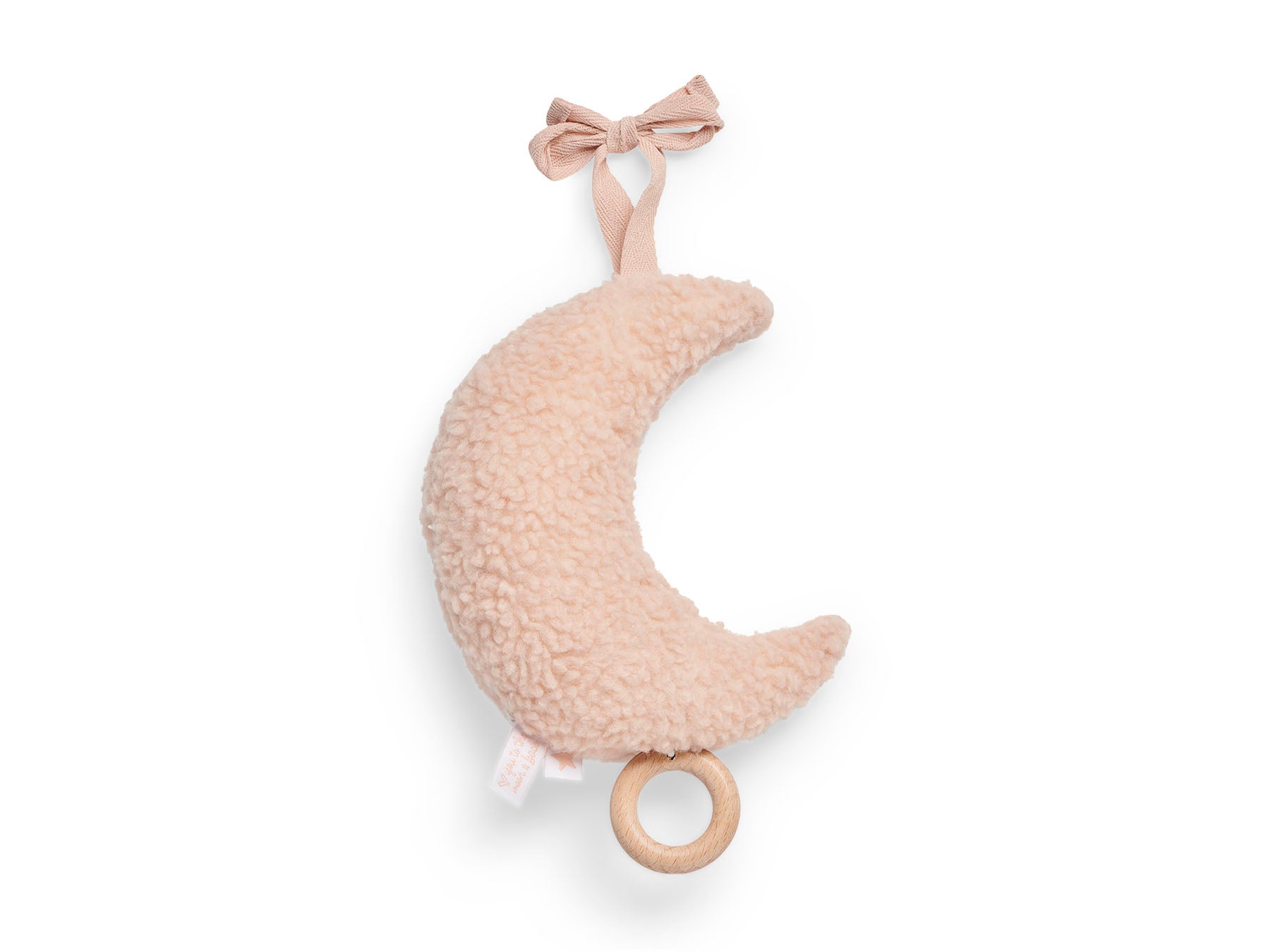 Jollein Musical soft toy in moon shape and pink pale color