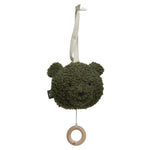 Jollein musical soft toy in teddy bear shape and leaf green color