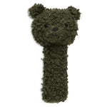 Jollein rattle teddy bear in leaf green