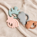Jollein teething ring cloud in storm grey color with other teething rings