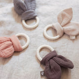 Jollein | Silicone Teether Bunny Ears - Chestnut