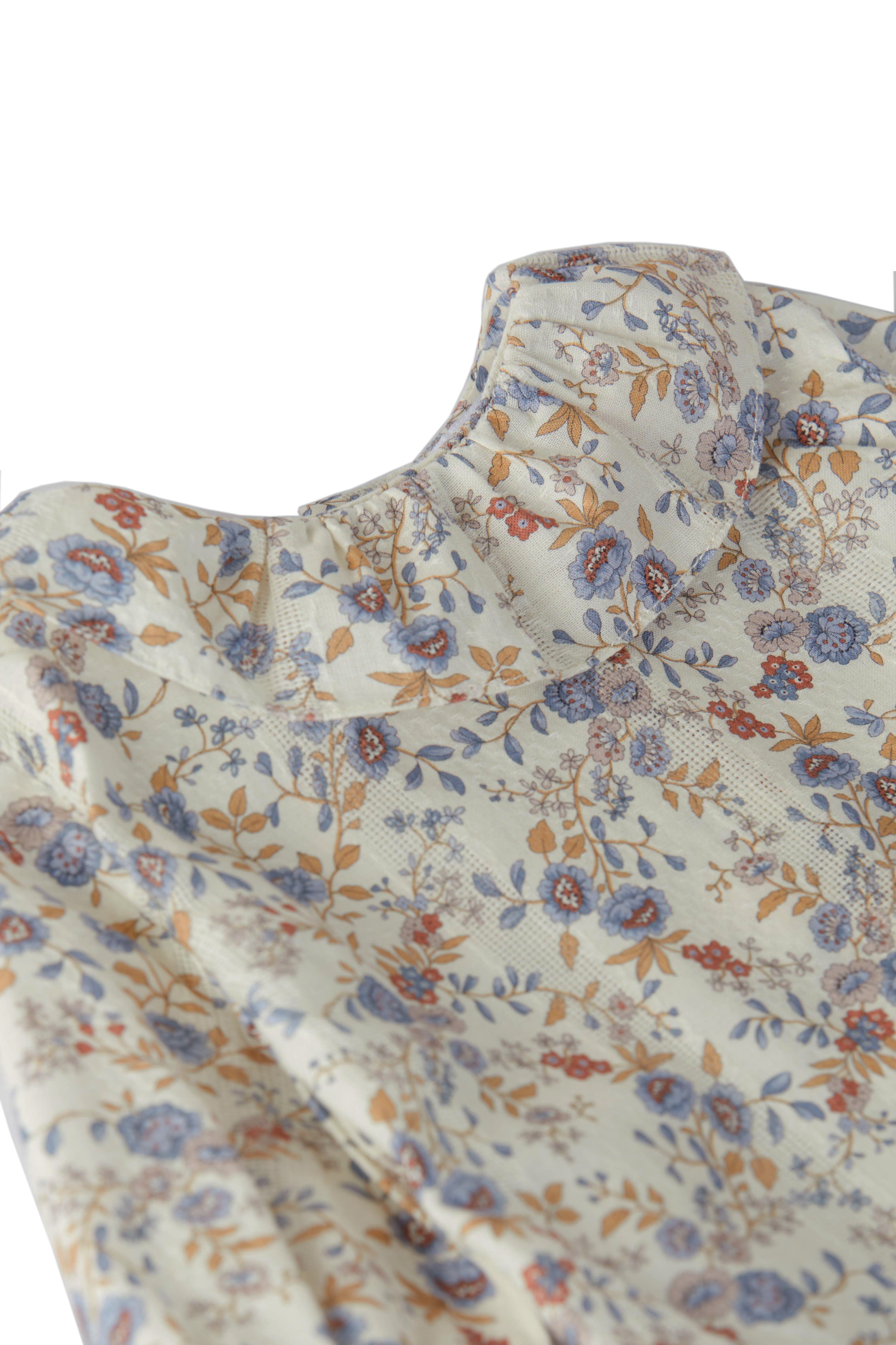 Laranjinha blouse in multicolor flower print