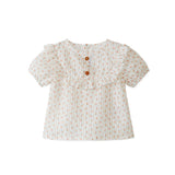 Laranjinha blouse in Floral plumeti print