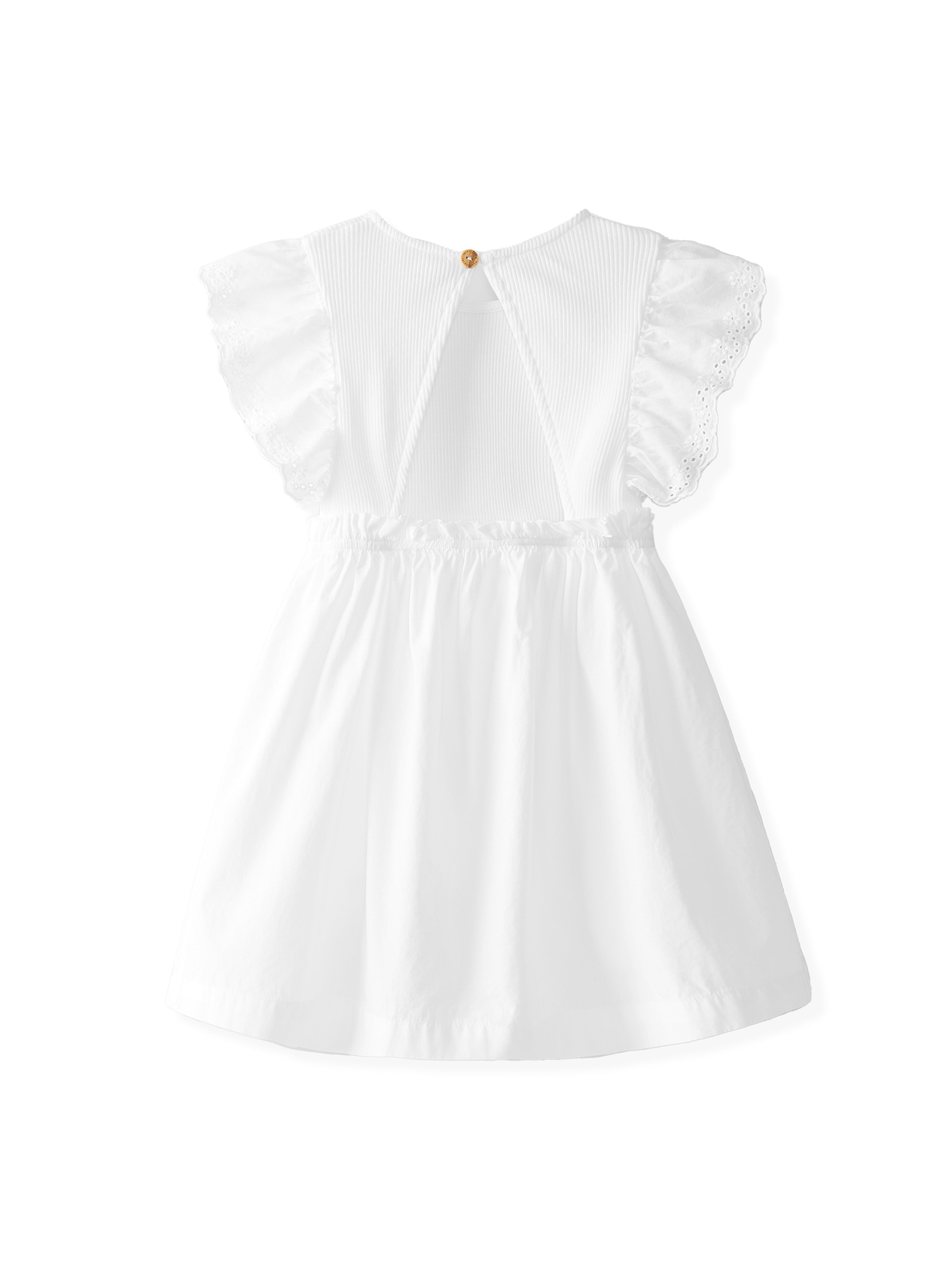 Laranjinha dress white with ruffle
