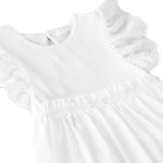 Laranjinha dress white with ruffle