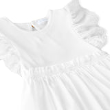 Laranjinha dress white with ruffle