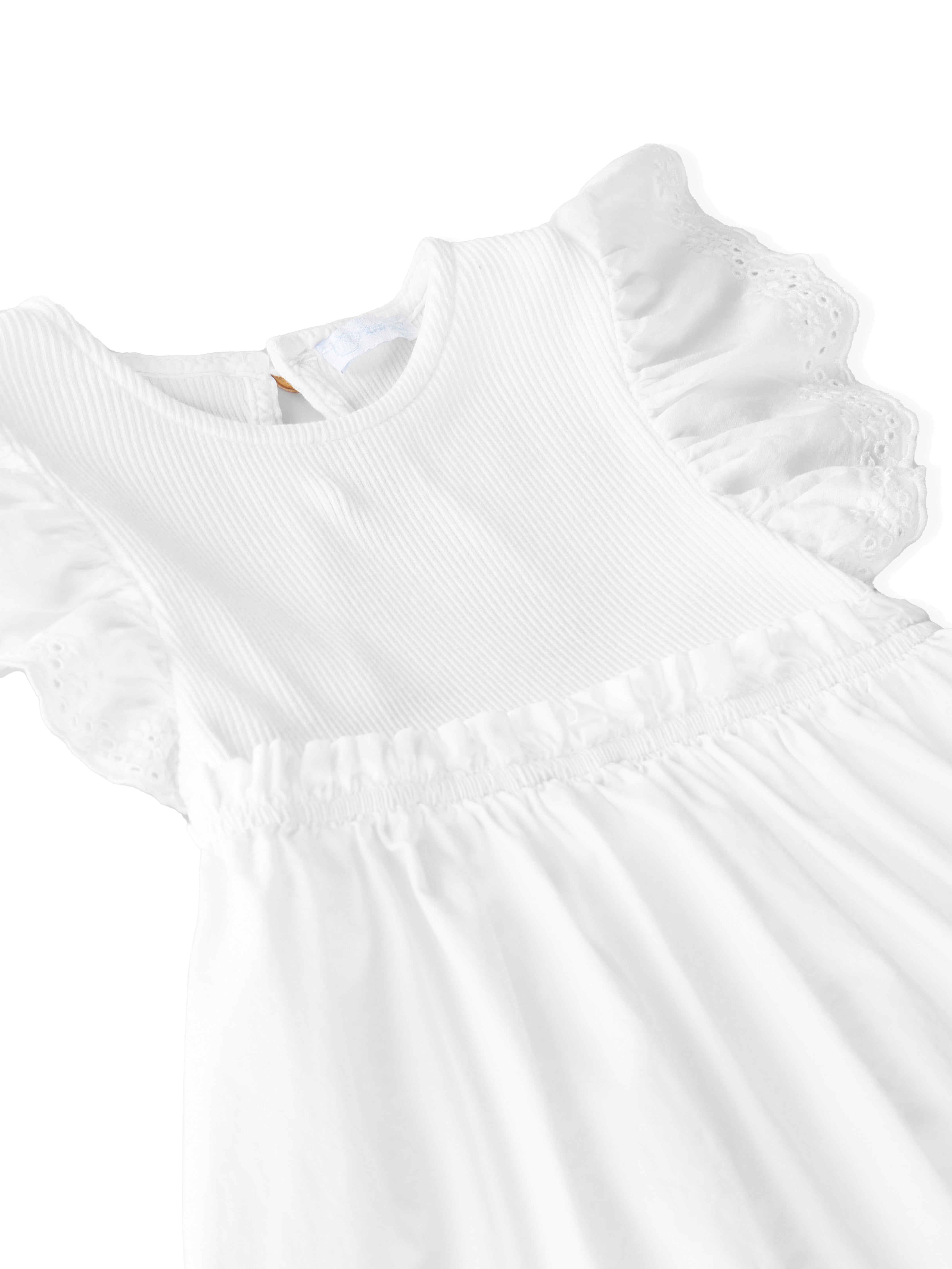 Laranjinha dress white with ruffle
