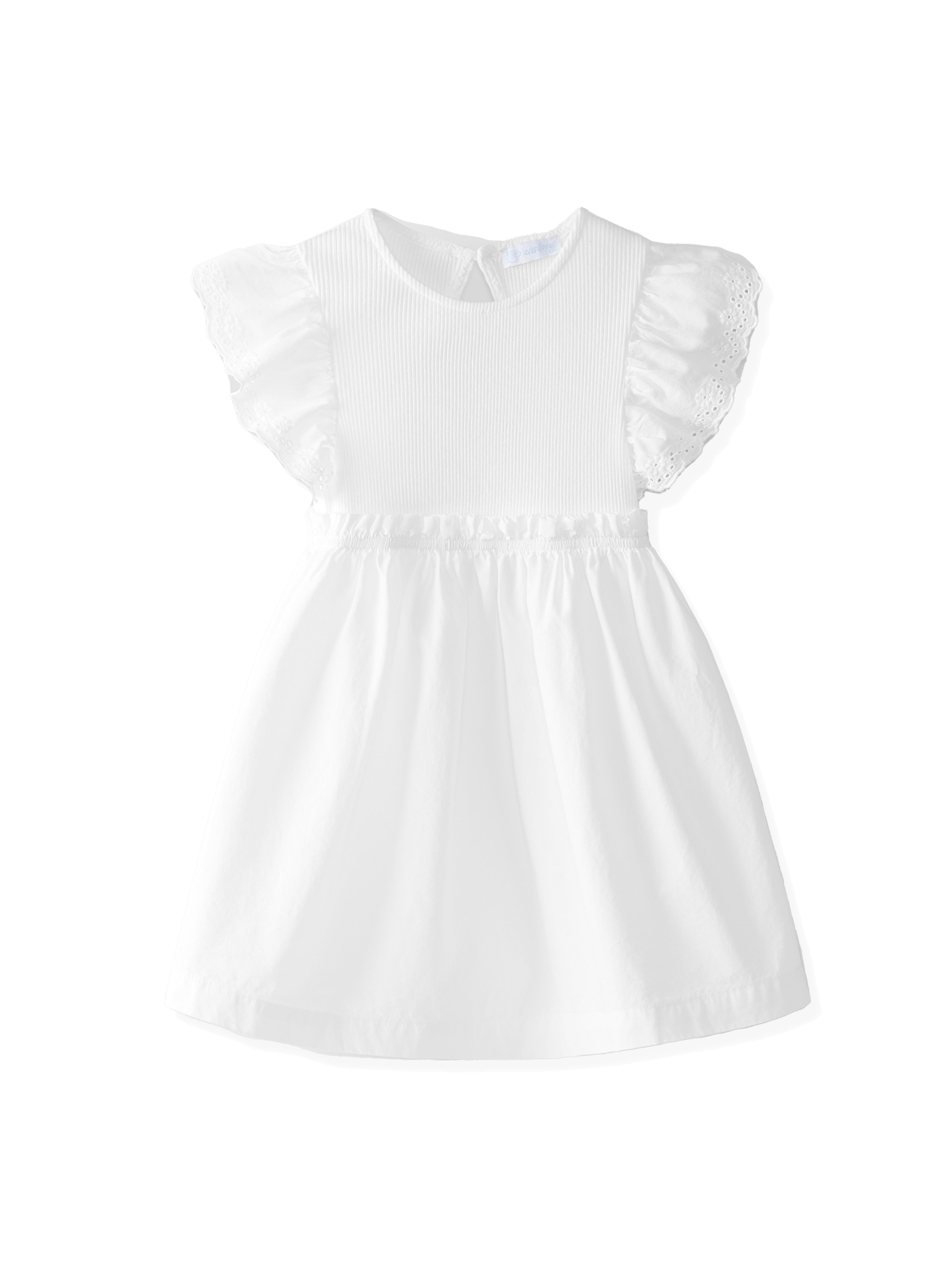 Laranjinha dress white with ruffle