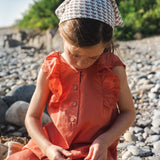 Laranjinha | Dungaree with English embroidery ruffle