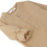 Laranjinha linen shirt in Camel color