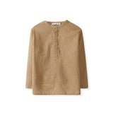 Laranjinha linen shirt in Camel color
