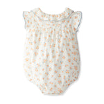 Laranjinha romper shortie with coral flower print