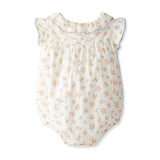 Laranjinha romper shortie with coral flower print