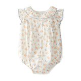 Laranjinha romper shortie with coral flower print