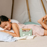 Kid in sun with the My Little Morphee Childrens Sleep and Meditation Box