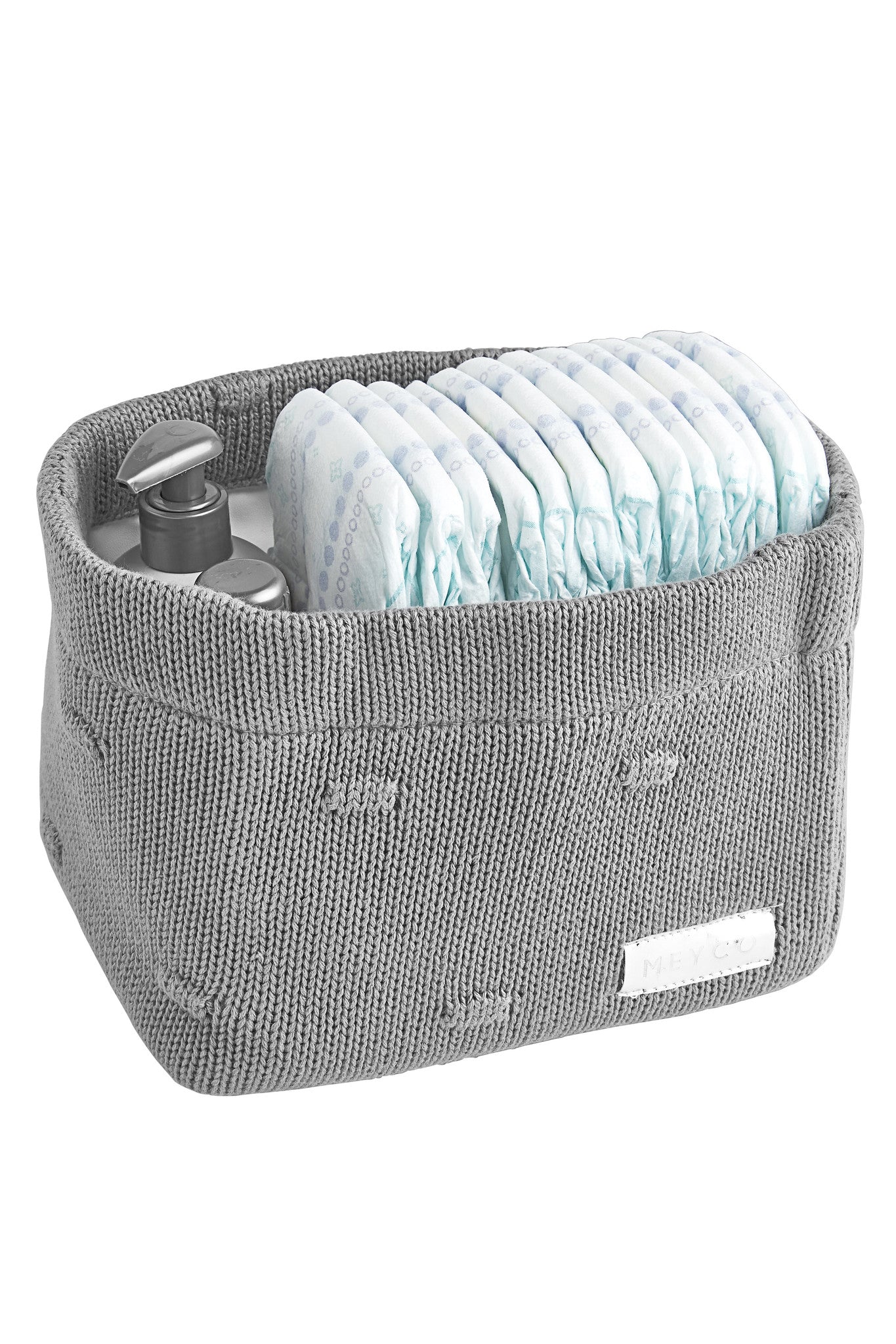 Meyco nursery basket knots gray