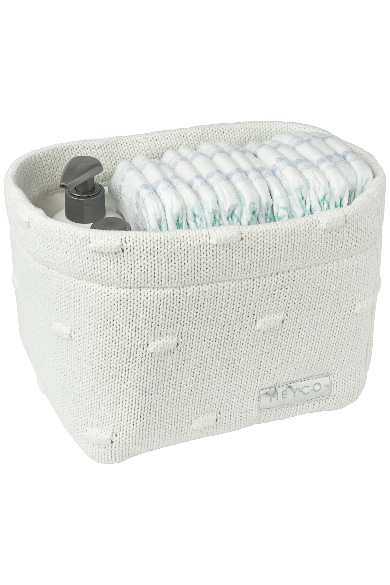 Meyco nursery basket knots off white