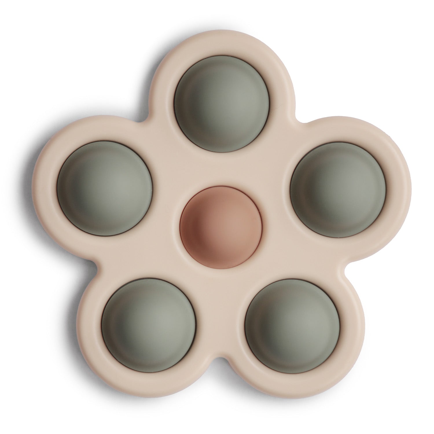 Mushie Flower Press Toy - Dried Thyme  Shifting Sand