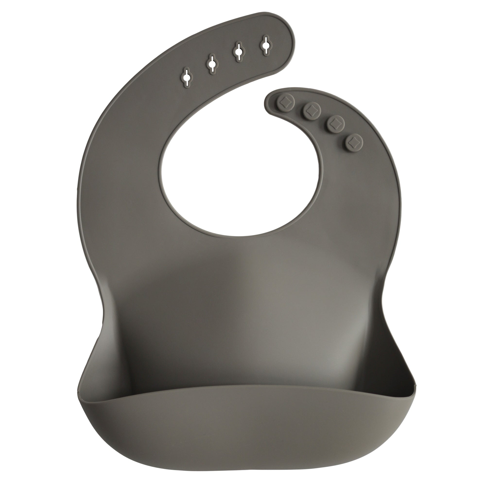 mushie silicone bib dove gray