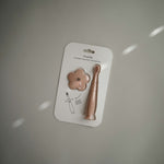 Mushie flower training toothbrush blush