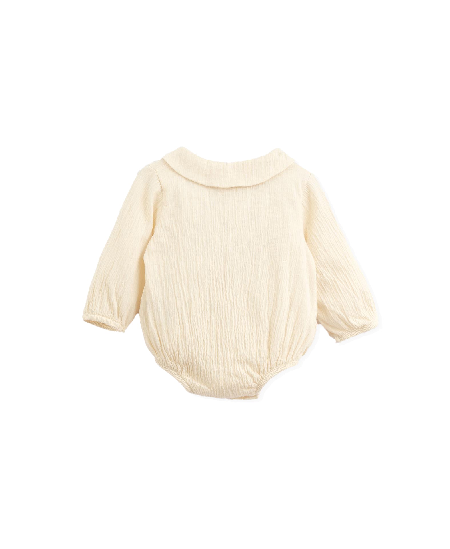Play up jersey body karite ecru romper with collar newborn