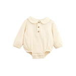 Play up jersey body karite ecru romper with collar newborn