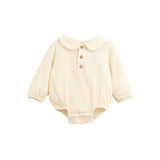 Play up jersey body karite ecru romper with collar newborn