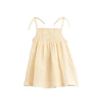 Play up linen dress karite - cream linen girls dress
