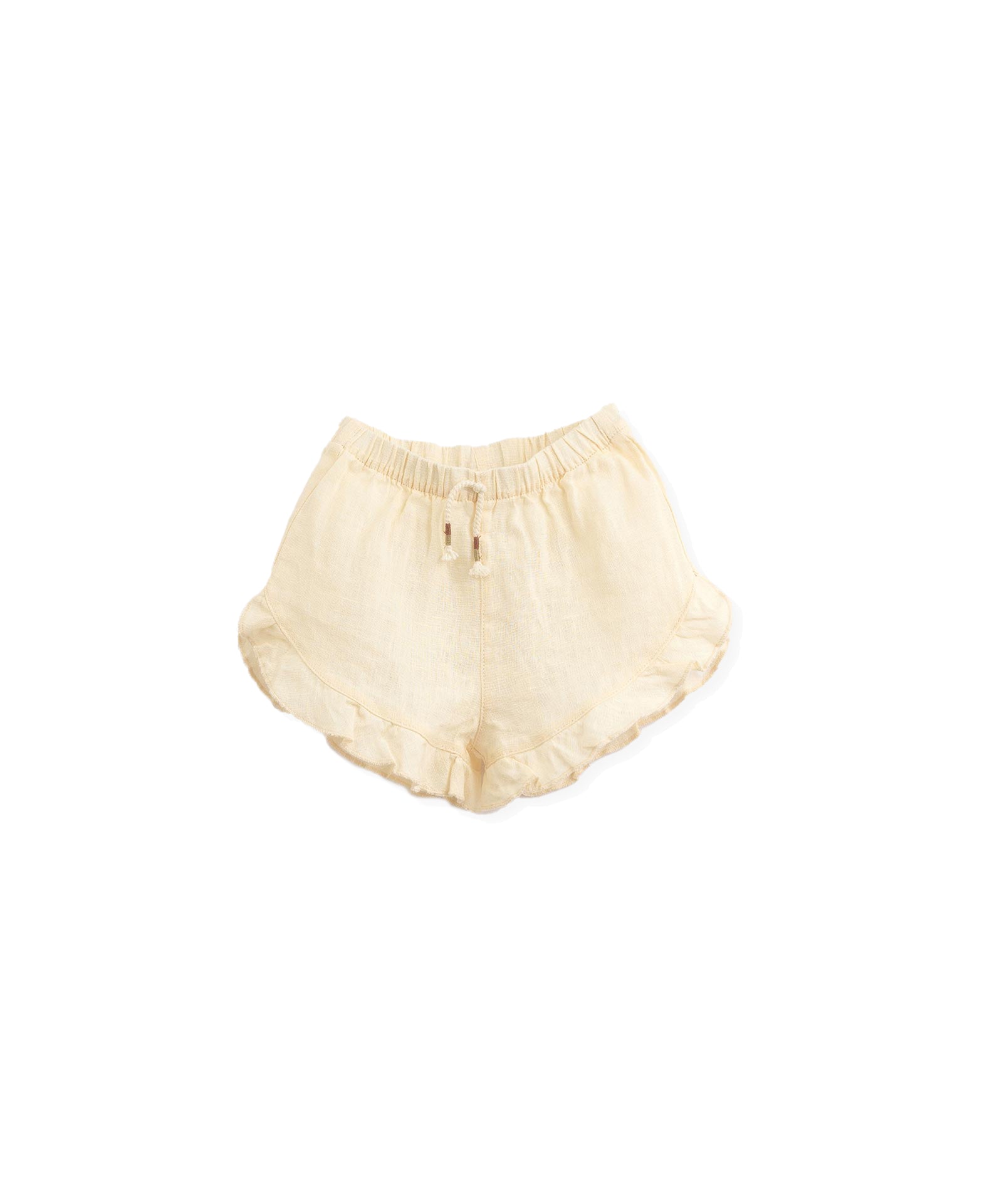 Play up linen shorts in karite cream color