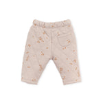 Play up printed padded pants oat with flower print