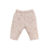 Play up printed padded pants oat with flower print