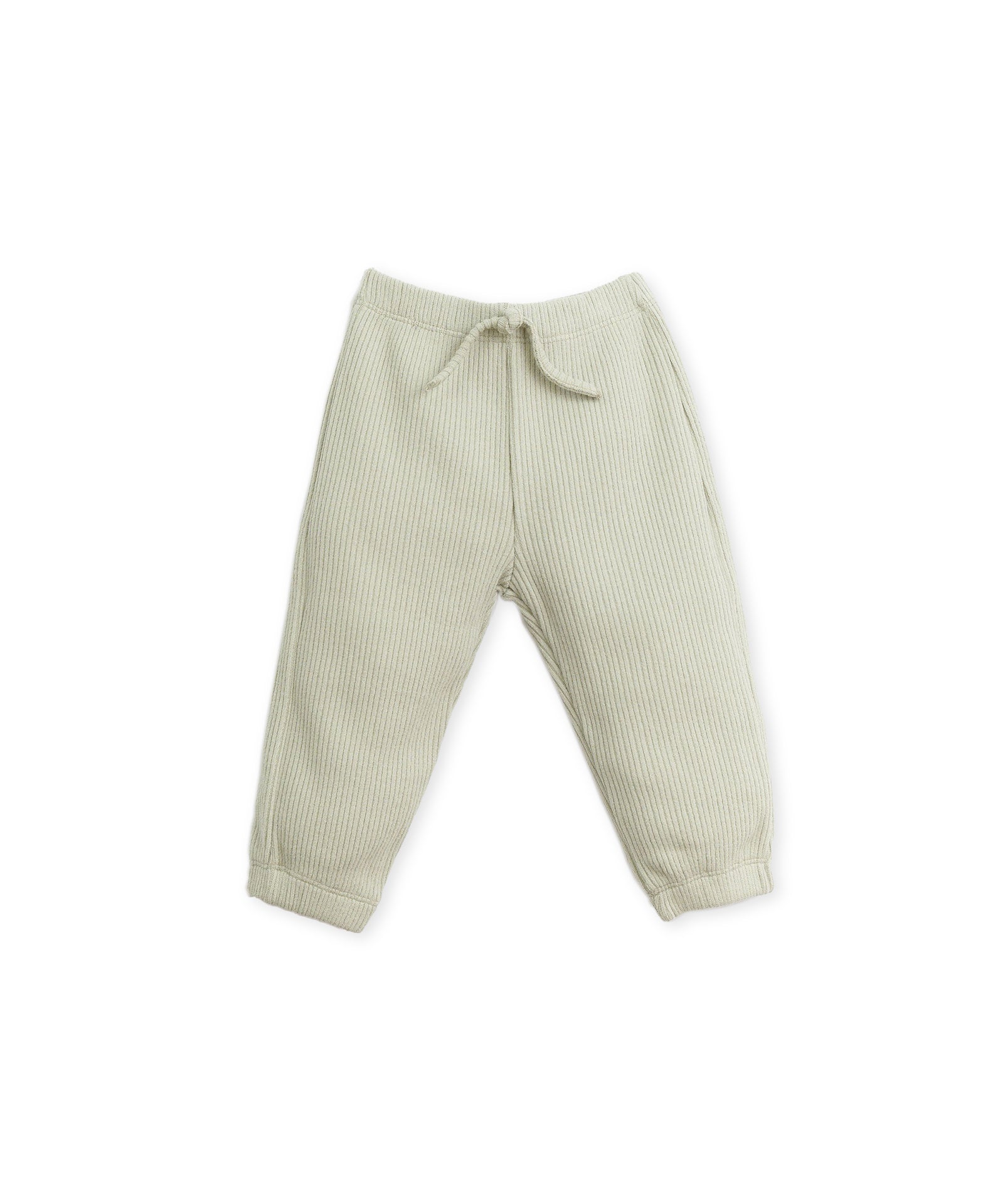 Play Up Ribbed Rib Trousers De Verde Em Poupa - Ribbed green trousers