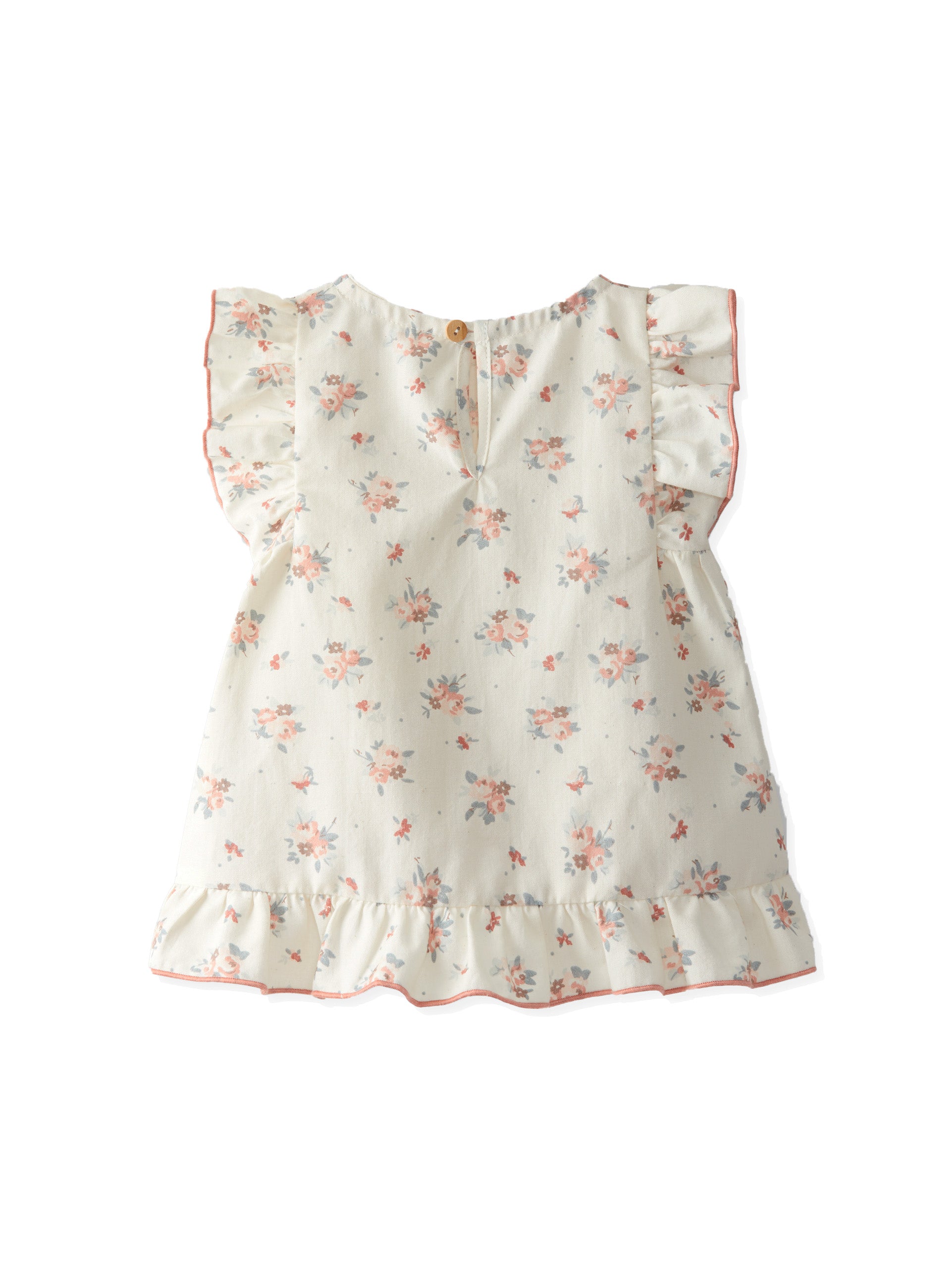 Snug dress in flower print peach color