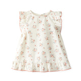 Snug dress in flower print peach color