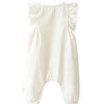 Snug jumpsuit one piece ruffle natural color white