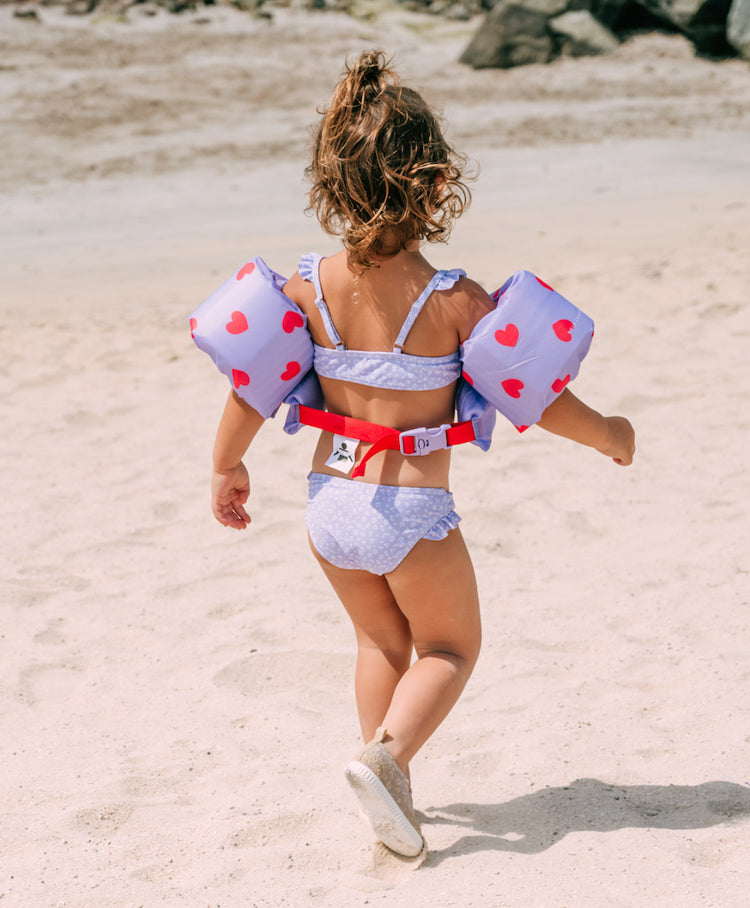 Swim Essentials Puddle Jumper  Flower Heart from back