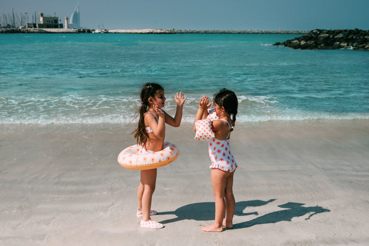 girls with Swim Essentials Water Shoes Flower Heart
