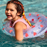 Swim Essentials 55cm Swim Ring  Lila Hearts Transparent swimming girl