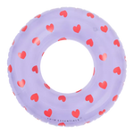 Swim Essentials 90cm Swim Ring Lilac Hearts Transparent