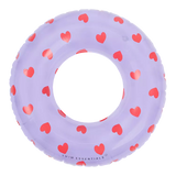 Swim Essentials 90cm Swim Ring Lilac Hearts Transparent