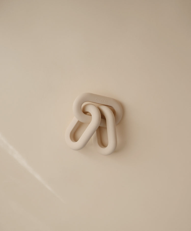 Mushie Teether Links Shifting Sand from top