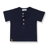 1+ In The Family | Francis Short Sleeve Linen T-Shirt - Blue-notte