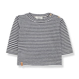 1+ In The Family | Mikel Linen Striped T-Shirt - Blue-notte