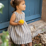 1+ In The Family | Naomi Sleeveless Striped Dress - Blue-notte
