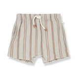 1+ In The Family | Peter Striped Bermuda Shorts - Biscotto