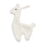  llama-shaped pacifier cloth made of soft teddy fabric with a loop for attaching to a pacifier