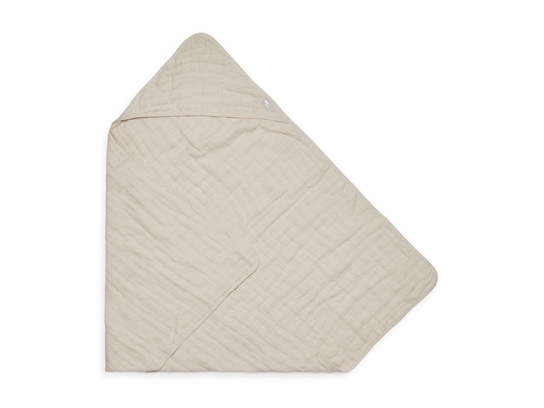 jollein bath cape wrinkled cotton nougat hooded towel