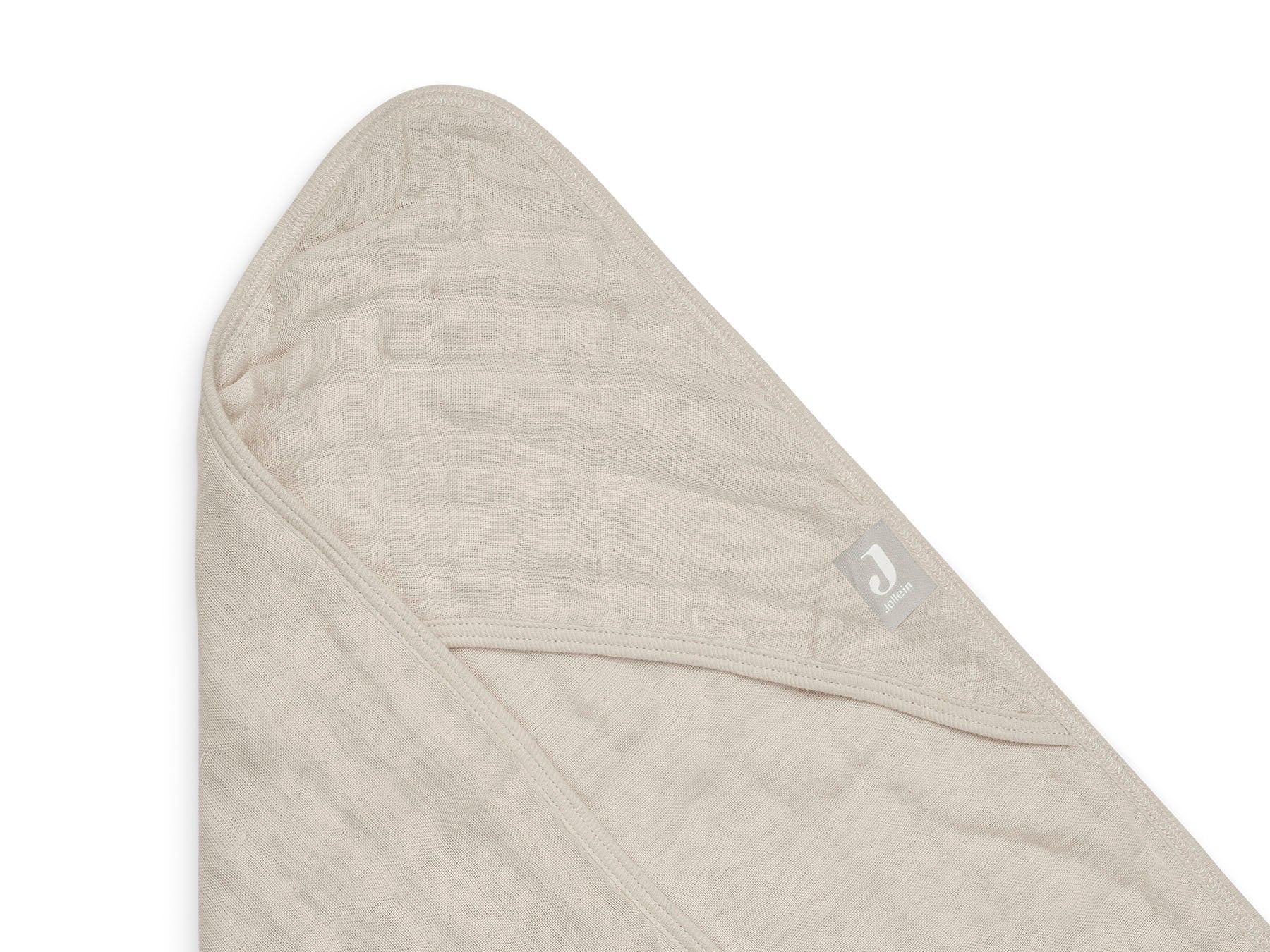 jollein bath cape wrinkled cotton nougat hooded towel