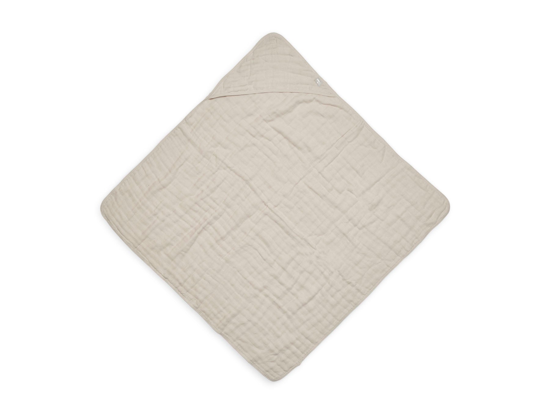 jollein bath cape wrinkled cotton nougat hooded towel