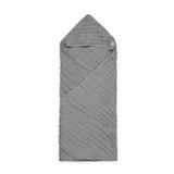 jollein bath cape wrinkled cotton storm gray hooded towel